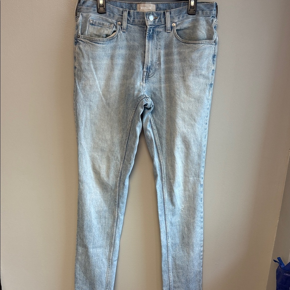 Everlane Organic Cotton Slim Fit Jeans Light Wash 31x32 Stretch Denim